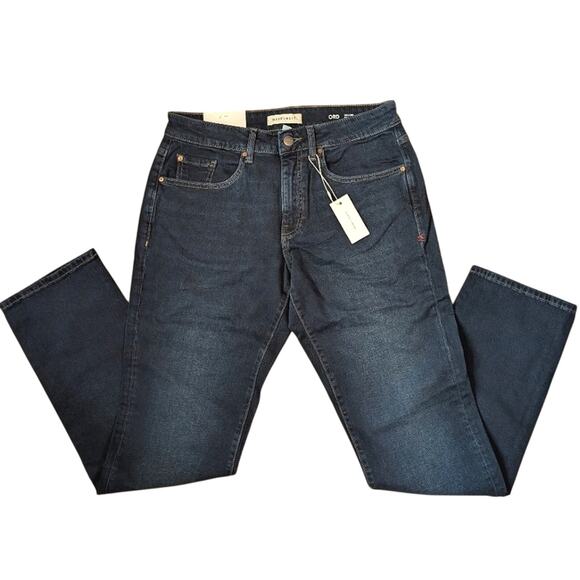 NWT Warp + Weft Straight Fit Jeans ORD Chicago Dark Blue 31x34 - Picture 1 of 6